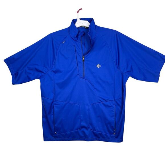 Ralph Lauren Polo X Golf Performance Short Sleeve Blue Pullover Windbreaker Larg - Picture 1 of 8